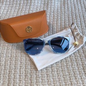 Tory Burch blue opal moonstone sunglasses